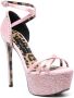 Philipp Plein embellished satin platform sandals Pink - Thumbnail 2