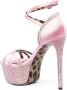 Philipp Plein embellished satin platform sandals Pink - Thumbnail 3