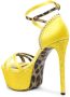 Philipp Plein embellished satin platform sandals Yellow - Thumbnail 3