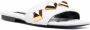 Philipp Plein flat studded matelassè sandals White - Thumbnail 2