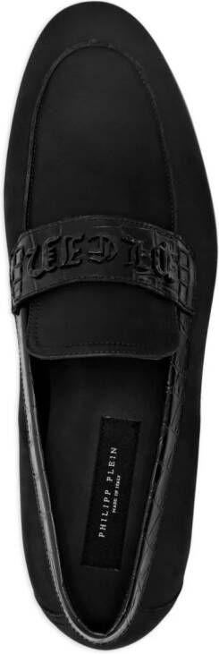 Philipp Plein Gothic logo-lettering loafers Black