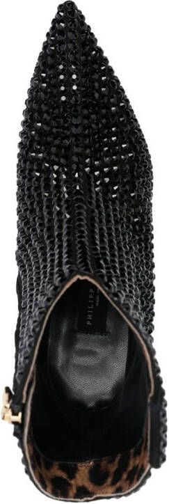 Philipp Plein Gothic Plein 80mm leather boots Black