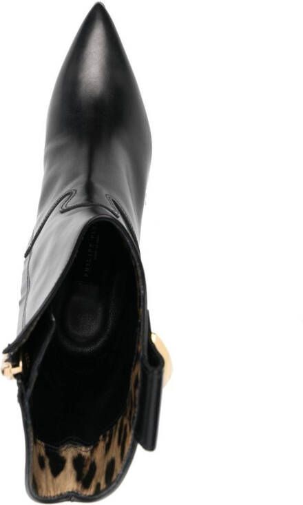 Philipp Plein Gothic Plein CowBoy ankle boots Black