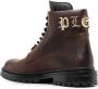 Philipp Plein Gothic Plein lace-up leather boots Brown - Thumbnail 3