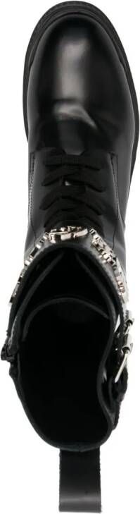 Philipp Plein Gothic Plein leather ankle boots Black