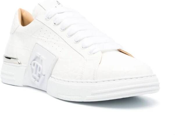 Philipp Plein Hexagon crocodile-effect sneakers White