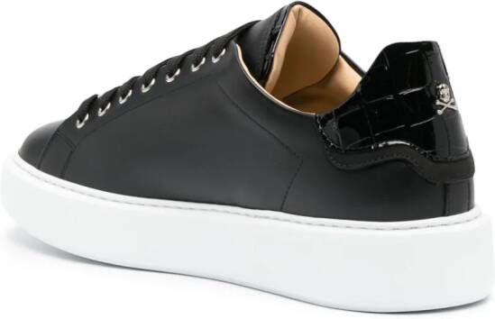 Philipp Plein Hexagon leather sneakers Black