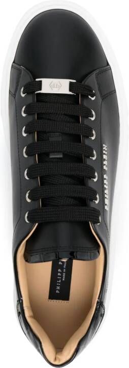 Philipp Plein Hexagon leather sneakers Black