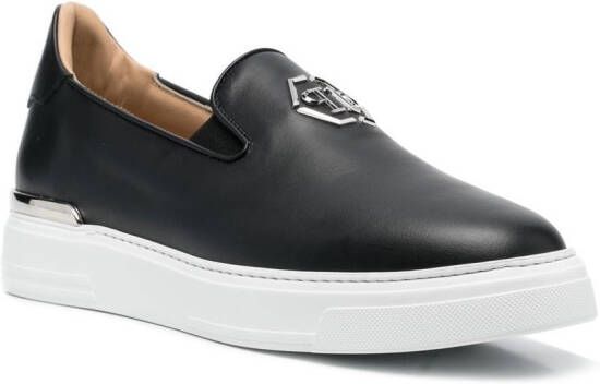 Philipp Plein hexagon-logo slip-on sneakers Black