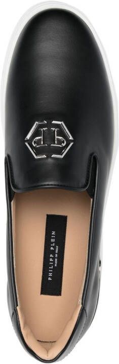 Philipp Plein hexagon-logo slip-on sneakers Black