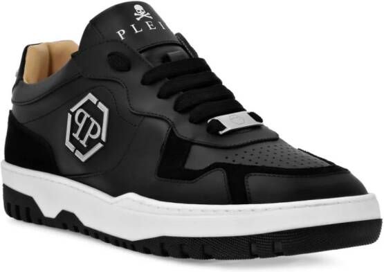 Philipp Plein Hexagon low-top leather sneakers Black