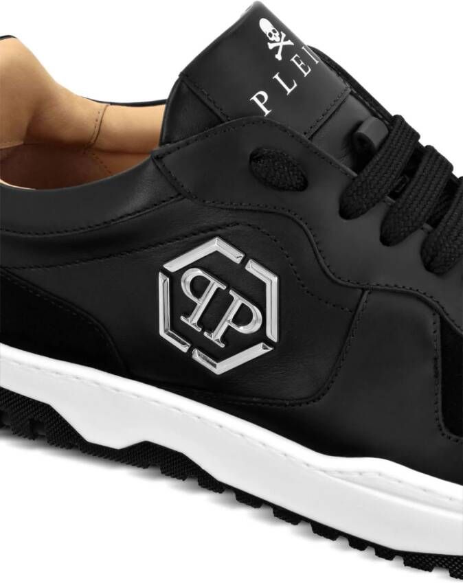Philipp Plein Hexagon low-top leather sneakers Black