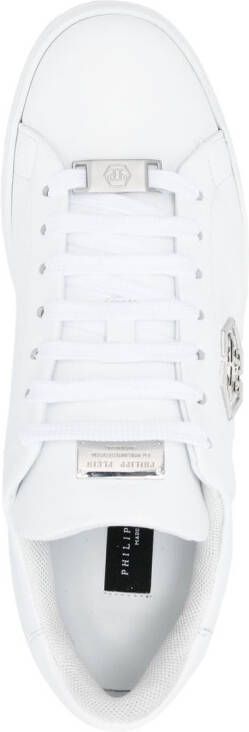 Philipp Plein Hexagon low-top leather sneakers White