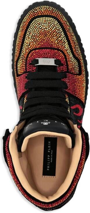 Philipp Plein hi-top crystal-embellished sneakers Black