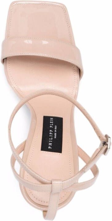 Philipp Plein high-heel leather sandals Neutrals