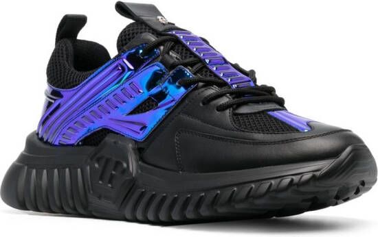 Philipp Plein holographic-effect low-top sneakers Black
