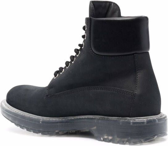 Philipp Plein Hunter lace-up leather boots Black