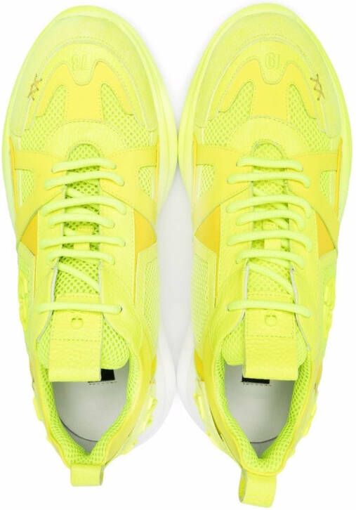 Philipp Plein Hurricane yellow chunky sneakers