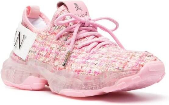 Philipp Plein Hyper $hock tweed-effect sneakers Pink