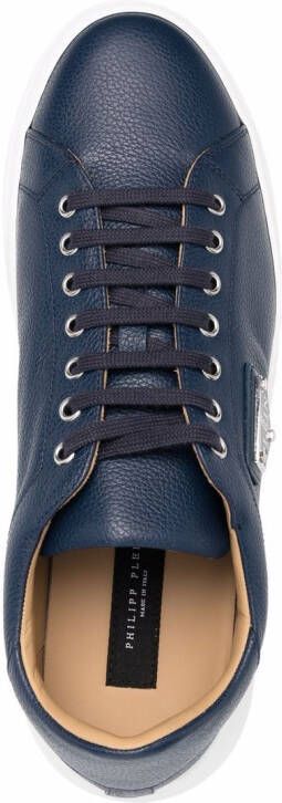 Philipp Plein Iconic Plein leather low-top sneakers Blue