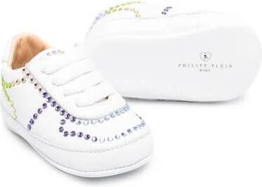 Philipp Plein Junior crystal-embellished low-top sneakers White