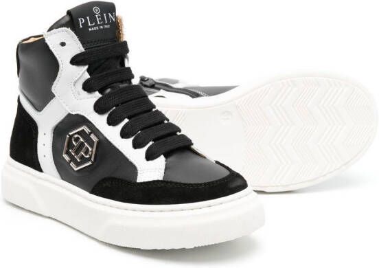 Philipp Plein Junior hi-top hexagon sneakers Black