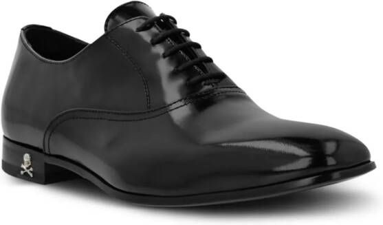 Philipp Plein lace-up leather oxford shoes Black