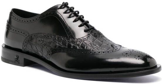 Philipp Plein Leather Derby oxford shoes Black