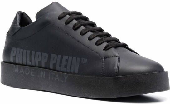 Philipp Plein leather low-top sneakers Black