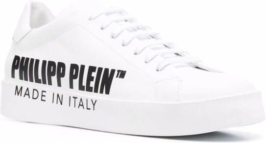 Philipp Plein leather low-top sneakers White
