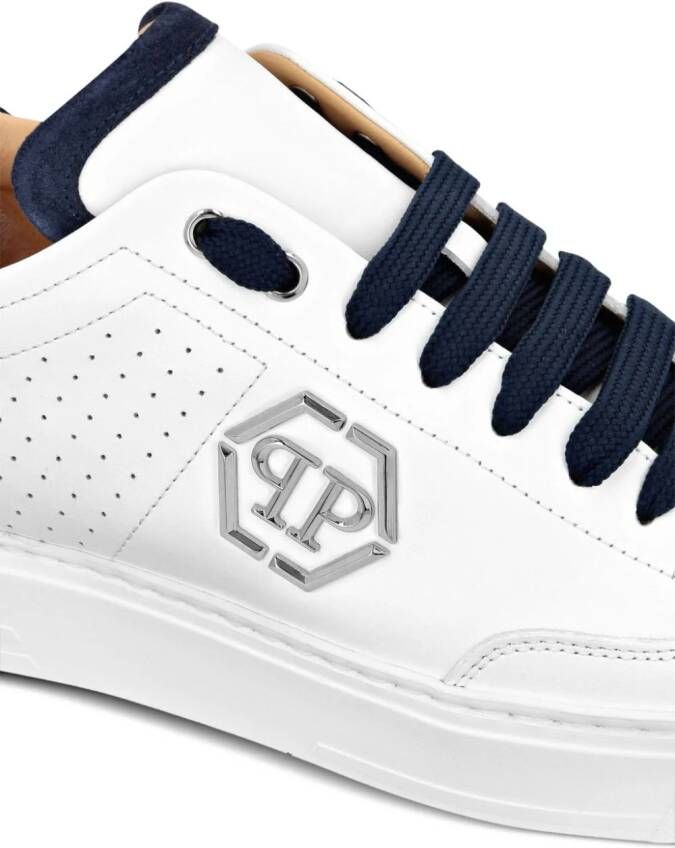 Philipp Plein logo-appliqué lace-up sneakers White