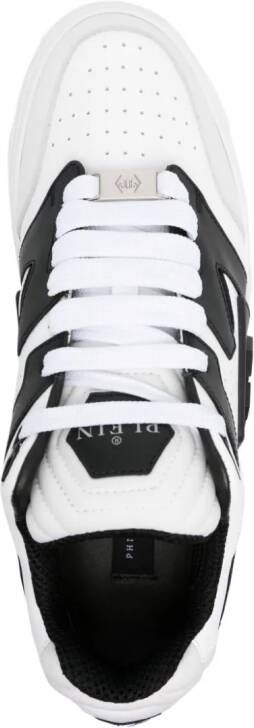 Philipp Plein logo-embossed leather sneakers White