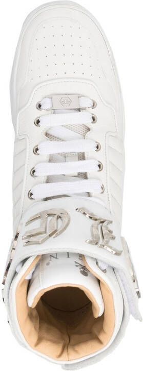 Philipp Plein logo high-top sneakers White