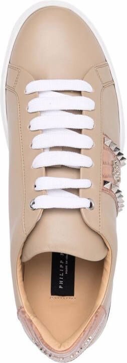 Philipp Plein logo low-top sneakers Neutrals