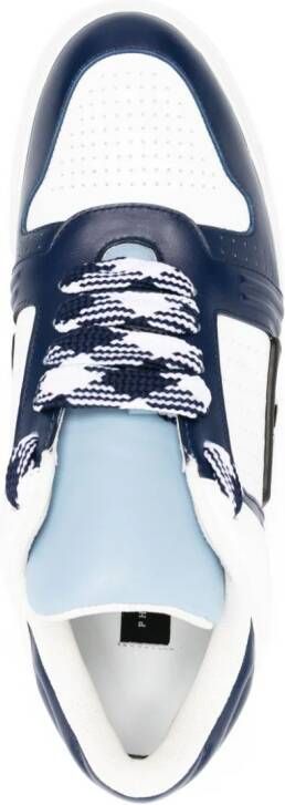 Philipp Plein logo-patch low-top sneakers Blue