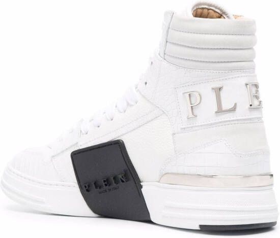 Philipp Plein logo plaque hi-top sneakers White