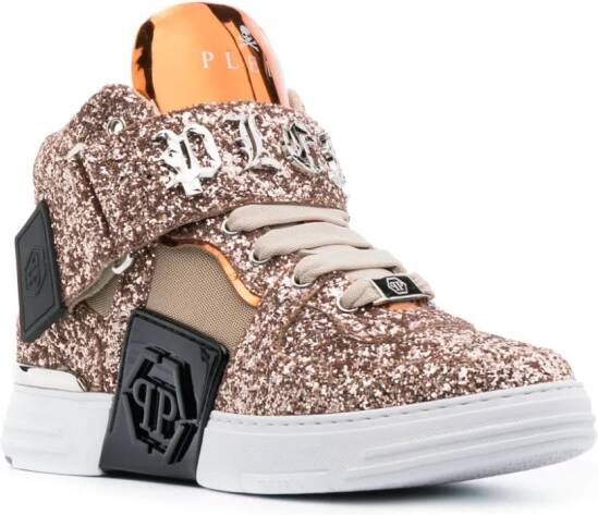 Philipp Plein logo-plaque high-top sneakers Pink