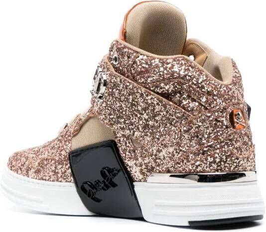 Philipp Plein logo-plaque high-top sneakers Pink