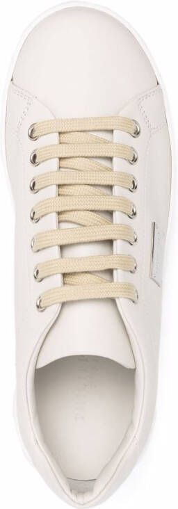 Philipp Plein logo-plaque lace-up sneakers Neutrals