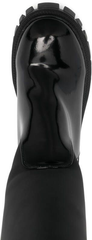 Philipp Plein logo-plaque leather boots Black