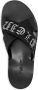 Philipp Plein logo-plaque leather sandals Black - Thumbnail 4