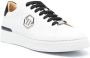 Philipp Plein logo-plaque low-top leather sneakers White - Thumbnail 2