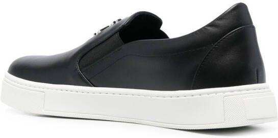 Philipp Plein logo-plaque slip-on sneakers Black