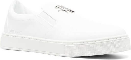 Philipp Plein logo-plaque slip-on sneakers White