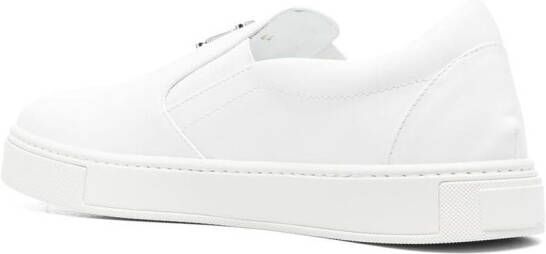 Philipp Plein logo-plaque slip-on sneakers White