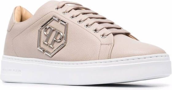 Philipp Plein logo plaque sneakers Neutrals