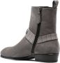 Philipp Plein logo-plaque suede ankle boots Grey - Thumbnail 3