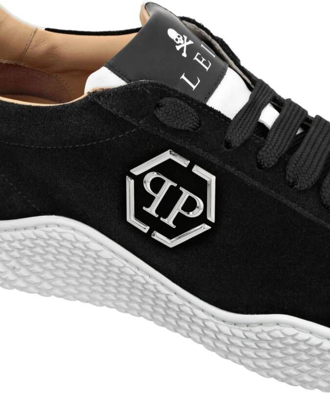 Philipp Plein logo-plaque suede sneakers Black