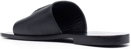 Philipp Plein logo-skull flat slippers Black