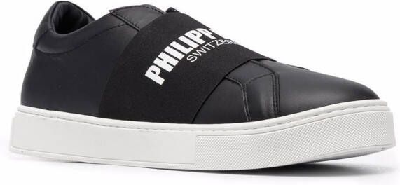 Philipp Plein logo strap slip-on sneakers Black